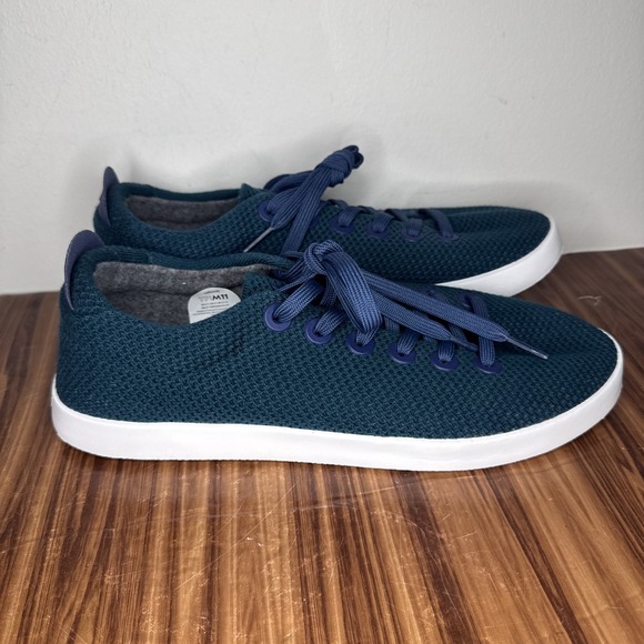 Allbirds Mens Size 11 Knit Tree Pipers Shoes Sneakers Green Walking Blue White - Picture 4 of 8